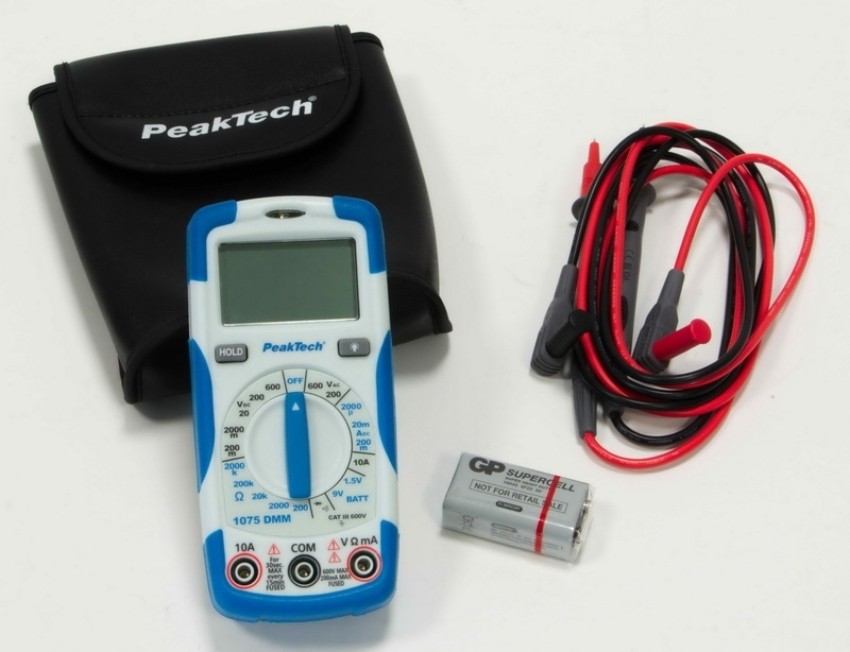 Digital-Multimeter PeakTech P 1075, 10 A, 600 V, 2 MOhm (2M0)