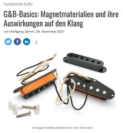 G&B-Basics: Magnetmaterialien und ihre Auswirkungen auf den Klangvon Wolfgang Damm, 29. November 2021 