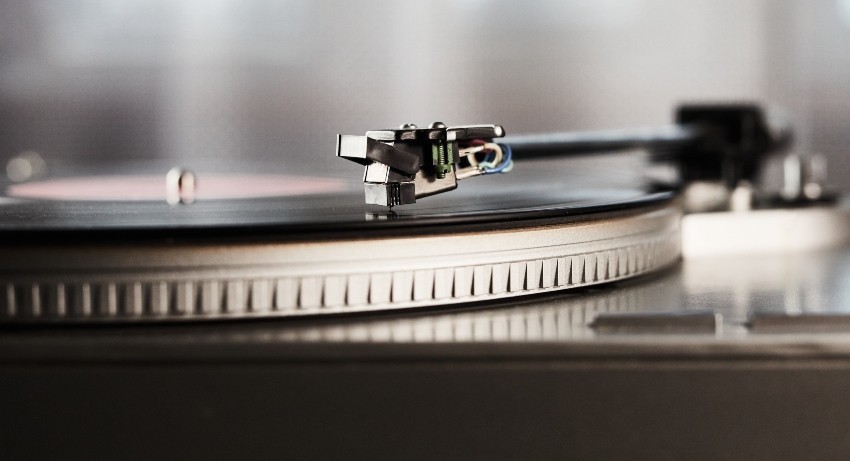 Record player, needle, close-up