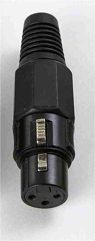 CO330 XLR-Buchse, schwarz, 3-polig, Mikrophonanschluß