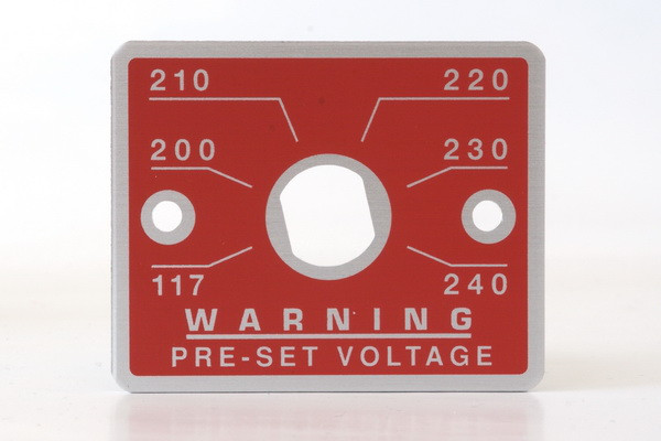 FVSP Spannungswahlschalter Skala / Voltage selector plate (red)