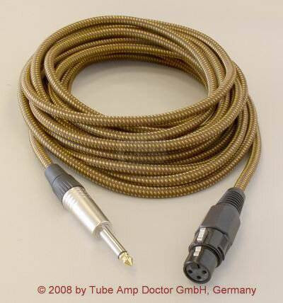 CB5078 TAD Blues-Harp Micro-Kabel, XLR / Klinke, 6 m, vintage Tweed