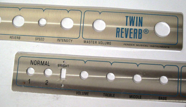 FFPTWIN-SF-M Faceplate: Twin Reverb (Master Vol.), SILVERFACE