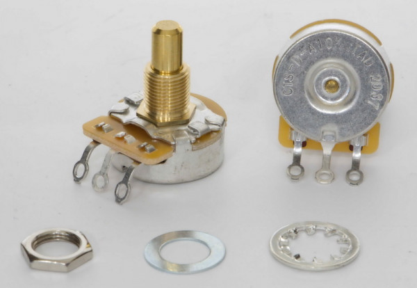 CTS-D-A10K CTS 10k LOG Custom Dimple Potentiometer, glatte 6.3mm Achse, 24mm