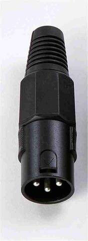 CO310 XLR-Stecker, schwarz, 3-polig