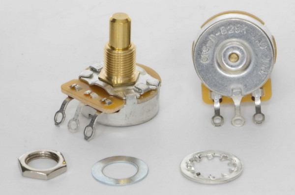 CTS-D-B25K CTS 25K LIN Custom Dimple Potentiometer, glatte 6.3mm Achse, 24mm
